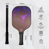 Pickleball Paddle Black – Lightweight Grip